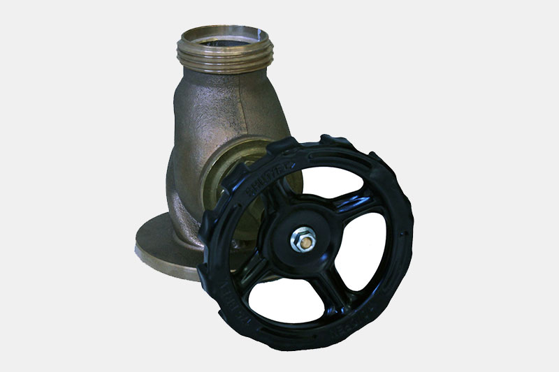 Valvola via dritta flangiata